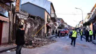El terremoto ha causado derrumbes en varios edificios.