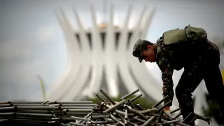 El ejército ultima los detalles de seguridad en Brasilia