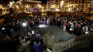 Manifestación en Pamplona contra la "justicia patriarcal" raíz de la decisión de mantener en libertad a La Manada