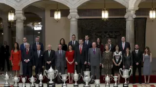 Foto de familia de los Premios Nacionales del Deporte 2017.