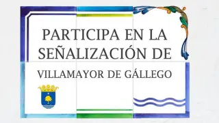 Cartel del proceso participativo iniciado en Villamayor.