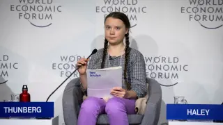 Greta Thunberg, la adolescente sueca en huelga cada viernes contra el cambio climático.