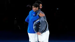 Djokovic y Nadal, tras acabar el partido