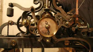 Maquinaria del reloj de la torre de La Puebla de Valverde (Teruel).
