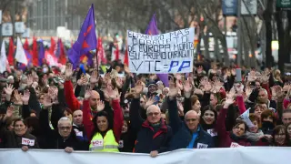 Manifestación este sábado de los taxistas en Madrid