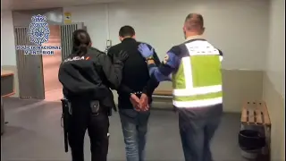 El presunto descuartizador de Alcalá en el momento de la detención
