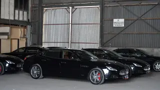 Algunos de los Maserati enviados a Papúa.