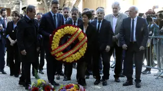 Pedro Sánchez ha visitado este domingo en Francia la tumba de Antonio Machado.