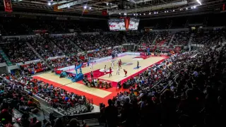 Imagen de un partido del Basket Zaragoza