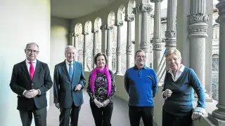Fernando Gimeno, Modesto Lobób, Mª Antonia Avilés, Andrés Cuartero y Carmen Solano.