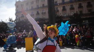 Desfile del carnaval infantil por el centro de Zaragoza
