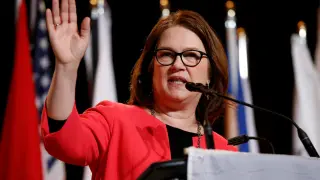 FILE PHOTO: Canada's Indigenous Services Minister Jane Philpott speaks during the Assembly of First Nations, Special Chiefs Assembly in Gatineau, Quebec, Canada, May 2, 2018. REUTERS/Chris Wattie/File Photo [[[REUTERS VOCENTO]]] CANADA-POLITICS/SNC-LAVALIN