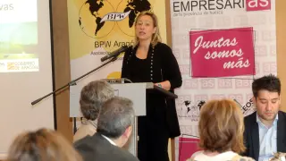 Marta Gastón, en el desayuno de las mujeres empresarias de Huesca