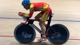 El ciclista Eduardo Santas, con los colores de la selección esta temporada.