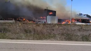 Incendio en la planta de Florestalia en Erla