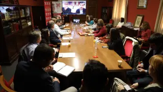 La Cámara de España en Reino Unido interviene por videoconferencia en un reciente encuentro con socios del Club Fórum Internacional.