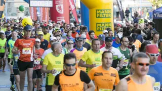 Salida del maratón de Zaragoza de 2018, celebrado el 13 de mayo.