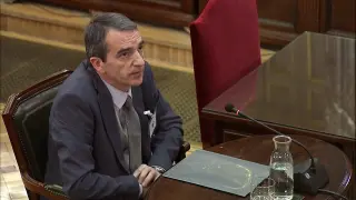 El comisario Joan Carles Molinero durante su comparecencia en el Supremo.