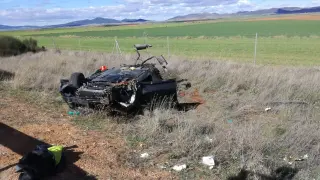 Dos personas han resultado heridas en un accidente en la A-23, cerca de Teruel