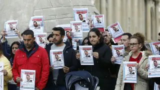 Concentración en Zaragoza en apoyo al joven desaparecido en Ecuador