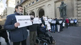 El pasado 15 de marzo las entidades sociales protestaron por el desacuerdo en el presupuesto.