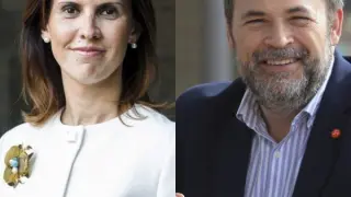 Jara Bernués y José Luis Cadena, candidatos de Cs por Huesca.