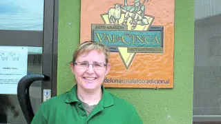 Pilar Febas, cofundadora de la quesería Val de Cinca, que actualmente emplea a siete personas en el municipio oscense de Fonz.