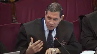 Pedro Fernández, en una sesión del juicio del 'procés', en Madrid