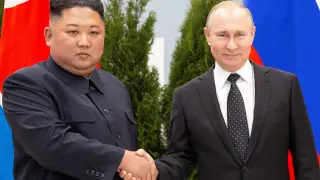 El líder norcoreano, Kim Jong-un, y el presidente de Rusia, Vladimir Putin.