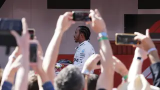 Lewis Hamilton, en Montmeló.