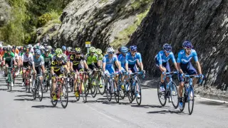 El pelotón, en la pasada edición de la Vuelta Aragón