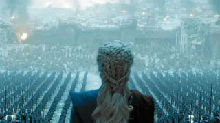 Danerys Targaryen, ante sus tropas, en una escena del último capítulo