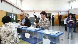 Colegio electoral en Zaragoza