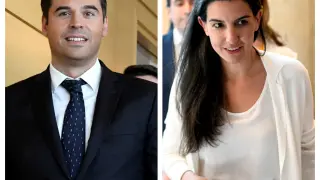 El candidato de Cs a la Comunidad de Madrid, Ignacio Aguado, y la candidata de Vox, Rocío Monasterio.