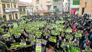 Protestas en Andorra el 22 de enero durante la visita de la ministra Teresa Ribera