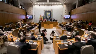 Pleno inaugural de la legislatura en las Cortes de Aragón.