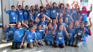 Un grupo de niños saharauis del proyecto vacaciones en Paz del año pasado