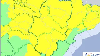 Aemet mantiene alerta amarilla por lluvias y tormentas en las tres provincias aragonesas.