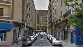 Calle de María Lostal, donde se ha producido la detención.