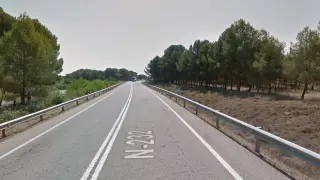El accidente ha tenido lugar en el km 139,100 de la N-232, en las proximidades del paraje la Estanca de Alcañiz.