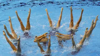 Swimming - 18th FINA World Swimming Championships - Women's Team Highlight Final - Yeomju Gymnasium, Gwangju, South Korea - July 15, 2019. Team Spain competes. REUTERS/Stefan Wermuth [[[REUTERS VOCENTO]]] SWIMMING-WORLD/