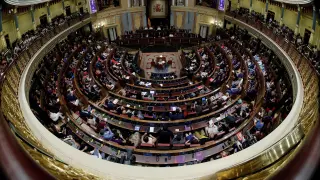 El hemiciclo del Congreso durante la primera jornada de la sesión de investidura.