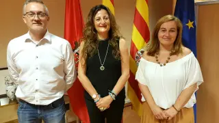 La Subdelegada del Gobierno de España en Huesca, Isabel Blasco, el Alcalde de la ciudad, Juan Manuel Ramón, , así como representantes de las fuerzas y Cuerpos de Seguridad.