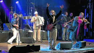Emir Kusturica, en su última actuación en el Festival Pirineos Sur, en julio de 2012.