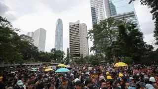 Segundo día de manifestaciones en las calles de Hong Kong.