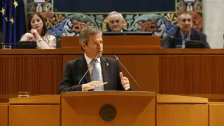 Segunda sesión del debate de investidura de Lambán en las Cortes de Aragón.