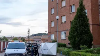Inmediaciones de la vivienda en la que un hombre ha matado a su hijo y apuñalado a la madre, su pareja, en Andorra