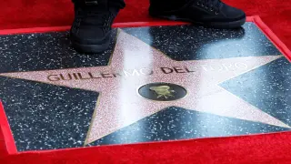 La estrella de Guillermo del Toro en el Paseo de la Fama de Hollywood.