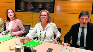 La consejera de Sanidad, durante la reunión en Madrid para abordar la gestión del brote de listeriosis