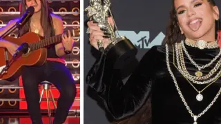 Rosalía, hace años en el programa 'Tú si que vales' y en la reciente gala de los MTV Video Music Award